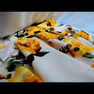 Yellow floral skirt
